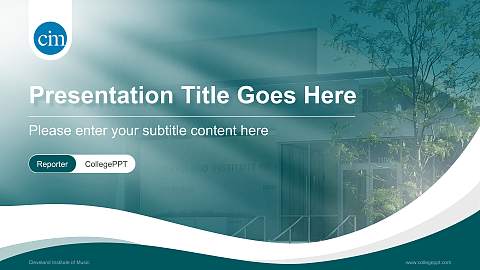 Cleveland Institute of Music Lecture Sharing and Networking Event PPT Template