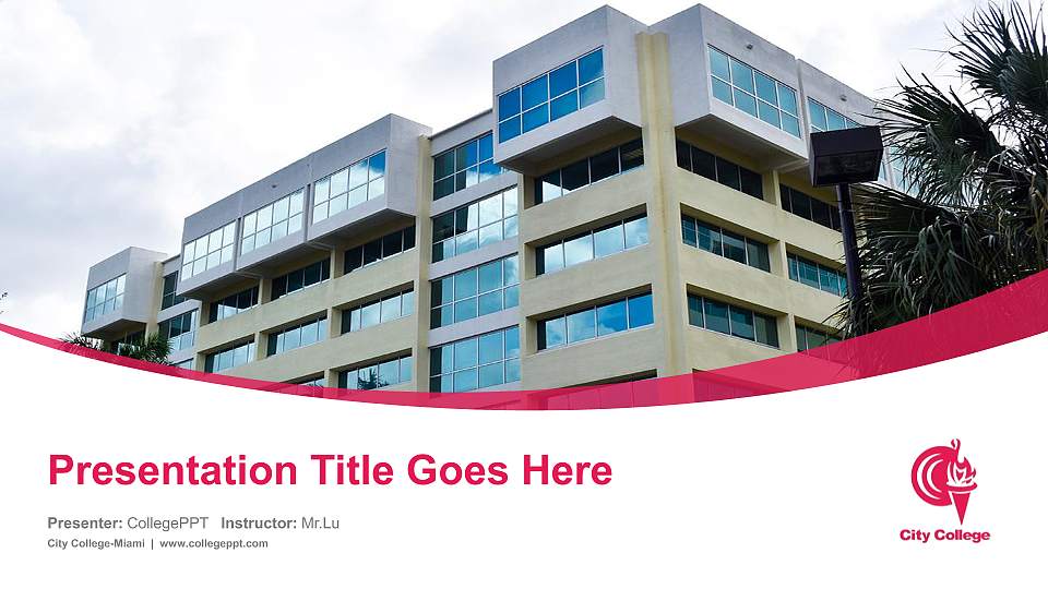 City College-Miami Course/Courseware Creation PPT Template16:9 ratio PPT effect preview image