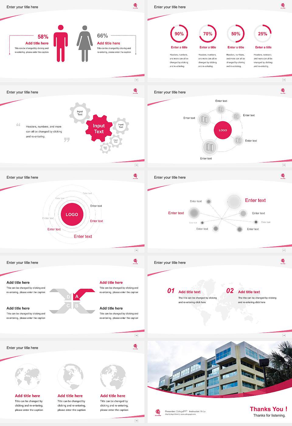 City College-Miami Course/Courseware Creation PPT Template16:9 ratio PPT effect preview image4
