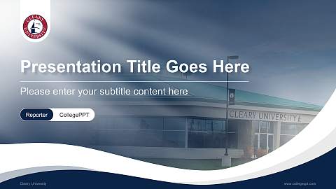 Cleary University Lecture Sharing and Networking Event PPT Template
