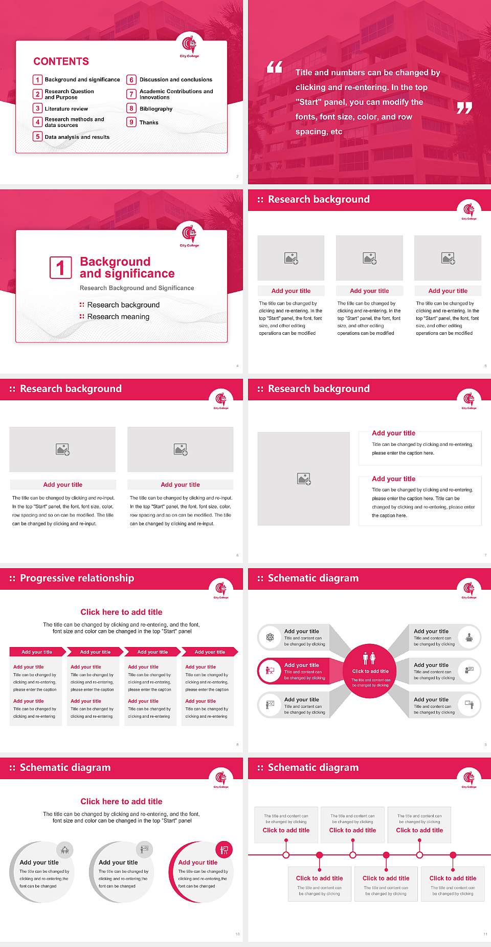 City College-Miami Graduation Thesis Defense PPT Template4:3 ratio PPT effect preview image2