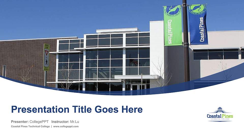 Coastal Pines Technical College Course/Courseware Creation PPT Template16:9 ratio PPT effect preview image