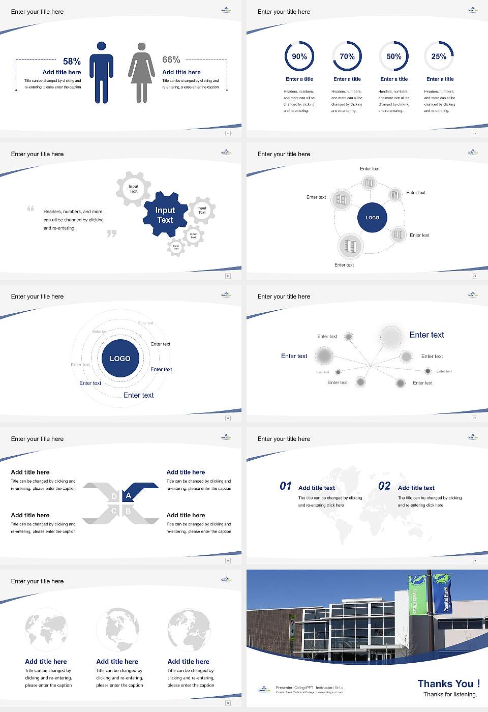 Coastal Pines Technical College Course/Courseware Creation PPT Template16:9 ratio PPT effect preview image4