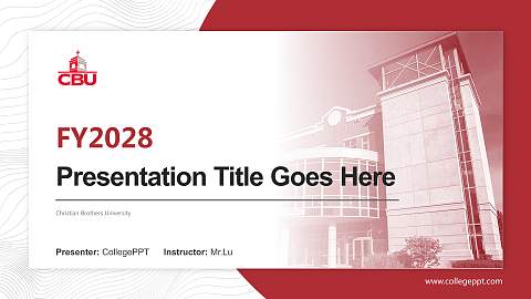 Christian Brothers University Academic Presentation/Research Findings Report PPT Template