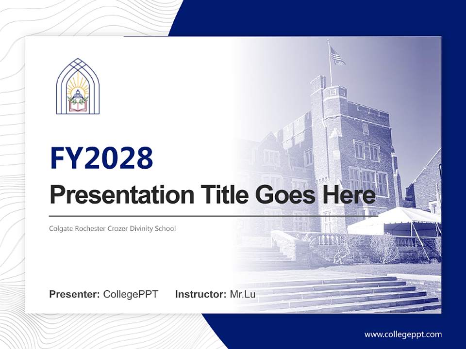 Colgate Rochester Crozer Divinity School Academic Presentation/Research Findings Report PPT Template4:3 ratio PPT effect preview image5