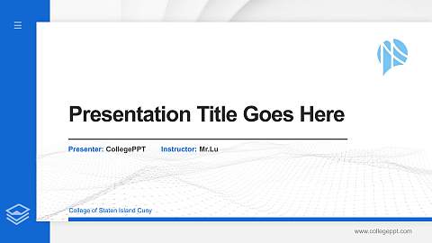 College of Staten Island Cuny Thesis Proposal/Graduation Defense PPT Template