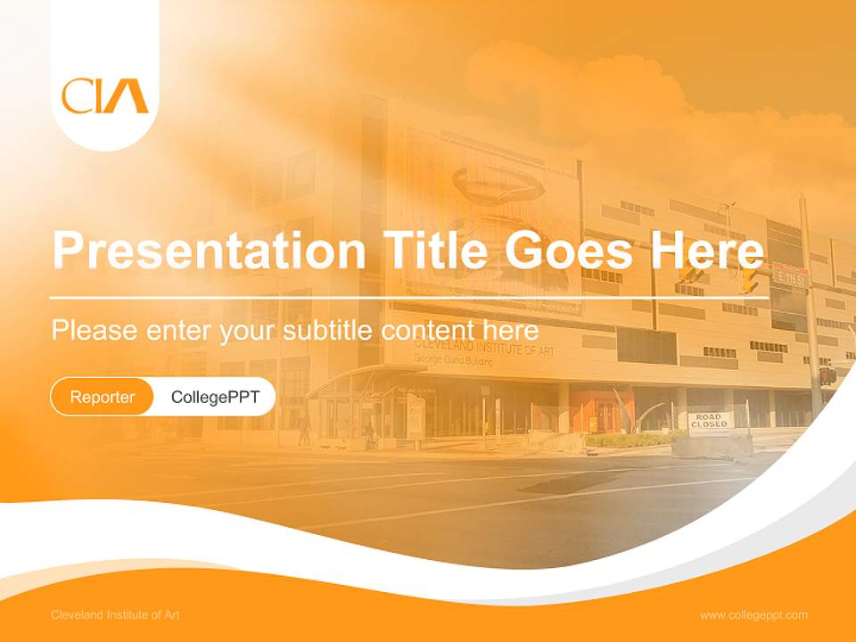 Cleveland Institute of Art Lecture Sharing and Networking Event PPT Template4:3 ratio PPT effect preview image4