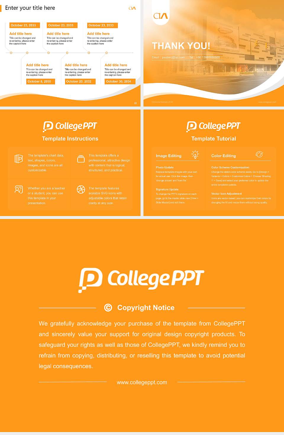 Cleveland Institute of Art Lecture Sharing and Networking Event PPT Template4:3 ratio PPT effect preview image4