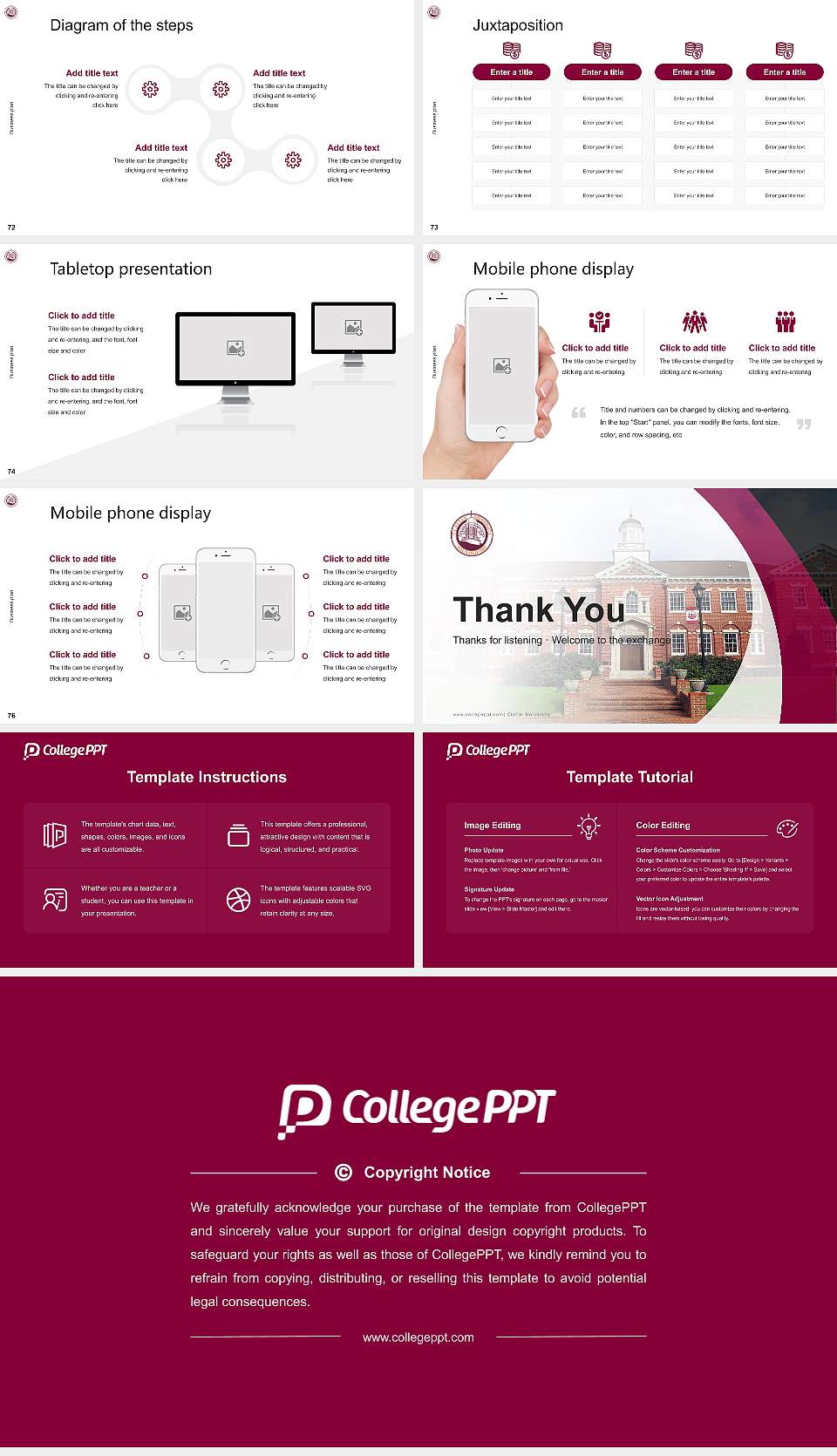 Claflin University Competition/Entrepreneurship Contest PPT Template16:9 ratio PPT effect preview image9