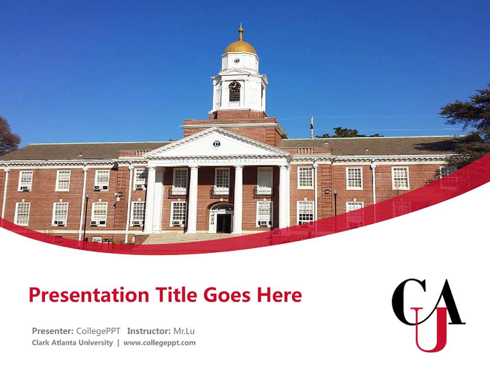 Clark Atlanta University Course/Courseware Creation PPT Template4:3 ratio PPT effect preview image5