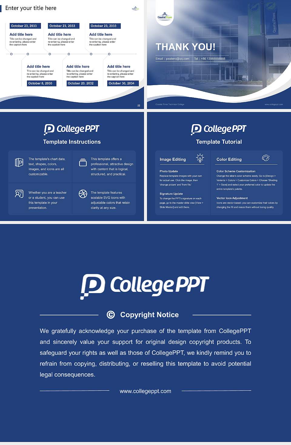 Coastal Pines Technical College Lecture Sharing and Networking Event PPT Template4:3 ratio PPT effect preview image4