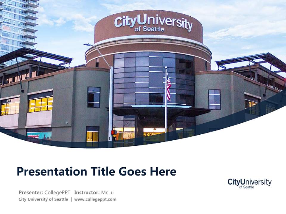 City University of Seattle Course/Courseware Creation PPT Template4:3 ratio PPT effect preview image5