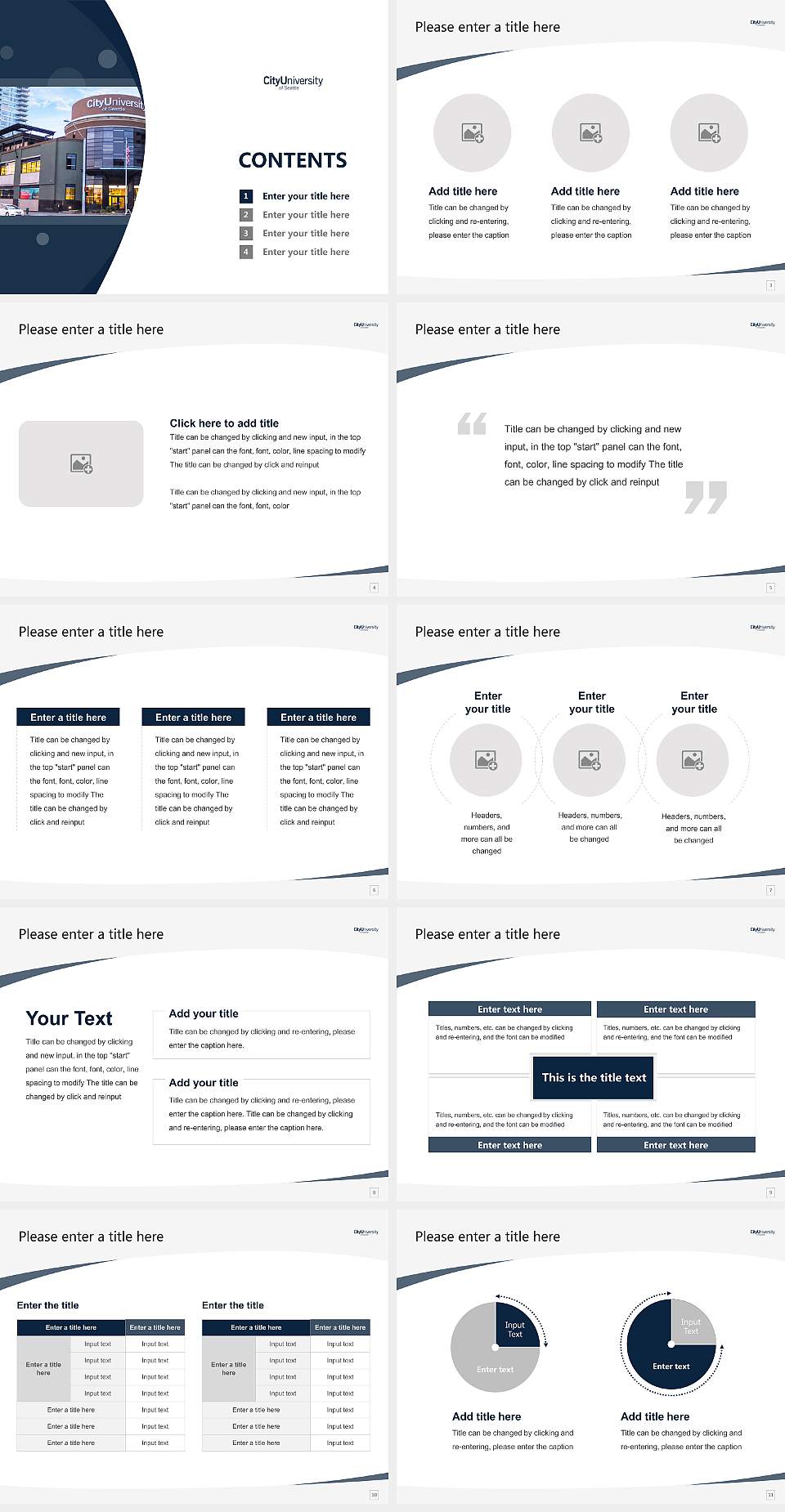 City University of Seattle Course/Courseware Creation PPT Template4:3 ratio PPT effect preview image2