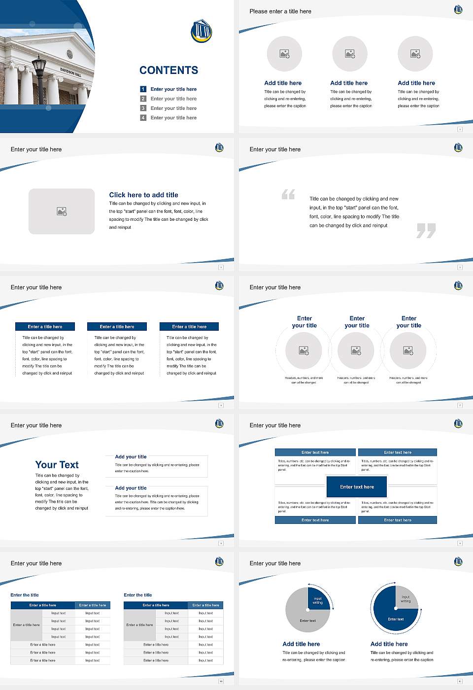 Coker University Course/Courseware Creation PPT Template16:9 ratio PPT effect preview image2