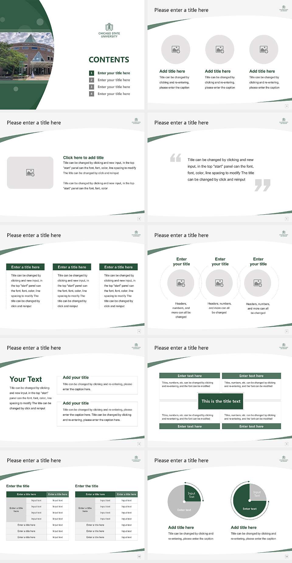 Chicago State University Course/Courseware Creation PPT Template4:3 ratio PPT effect preview image2