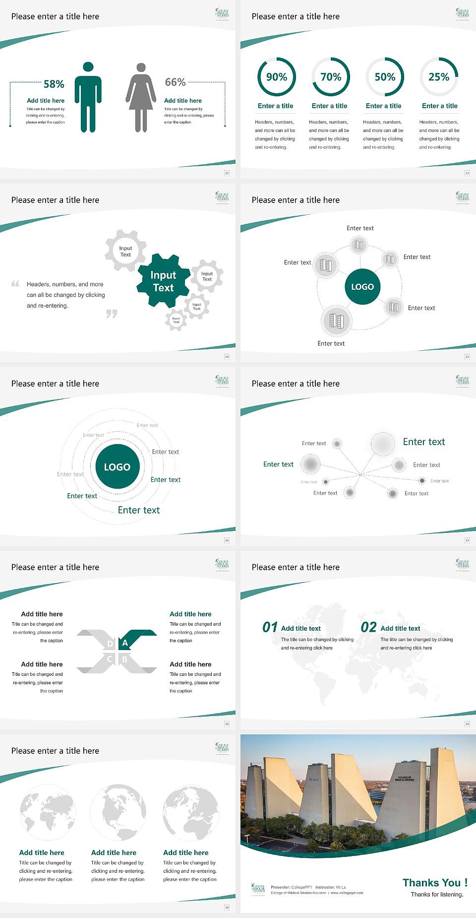 College of Biblical Studies-Houston Course/Courseware Creation PPT Template4:3 ratio PPT effect preview image4