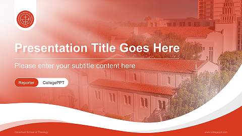 Claremont School of Theology Lecture Sharing and Networking Event PPT Template