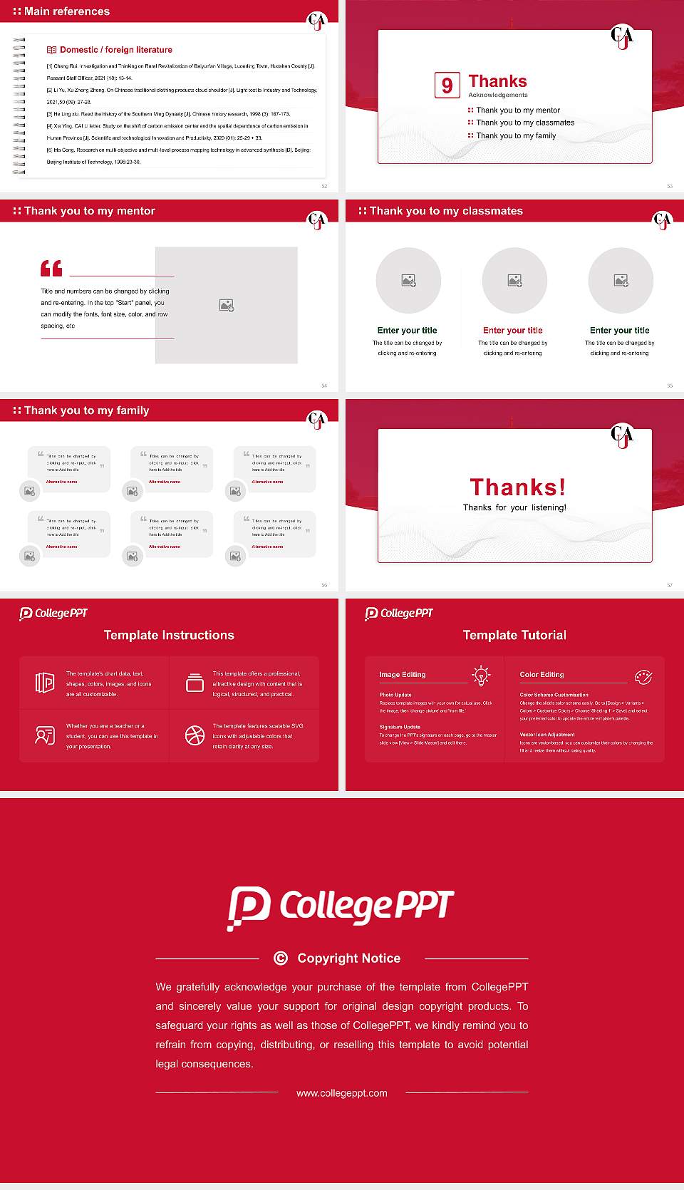 Clark Atlanta University Graduation Thesis Defense PPT Template16:9 ratio PPT effect preview image7