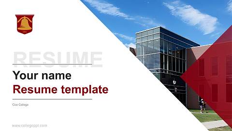Coe College Resume PPT Template