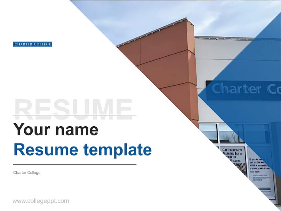 Charter College Resume PPT Template4:3 ratio PPT effect preview image5