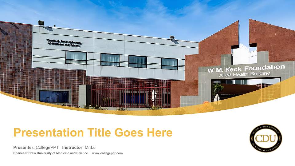 Charles R Drew University of Medicine and Science Course/Courseware Creation PPT Template16:9 ratio PPT effect preview image