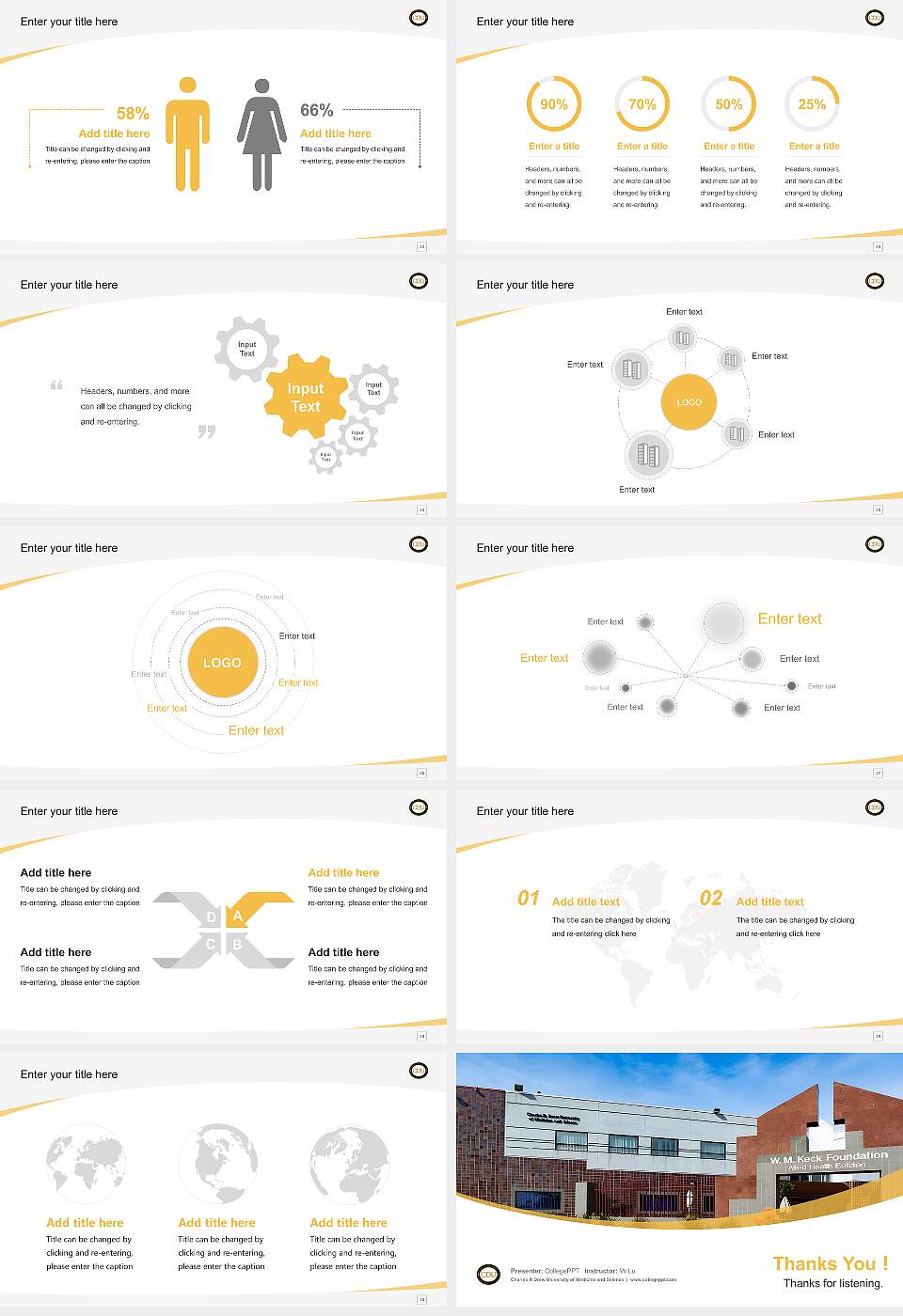 Charles R Drew University of Medicine and Science Course/Courseware Creation PPT Template16:9 ratio PPT effect preview image4