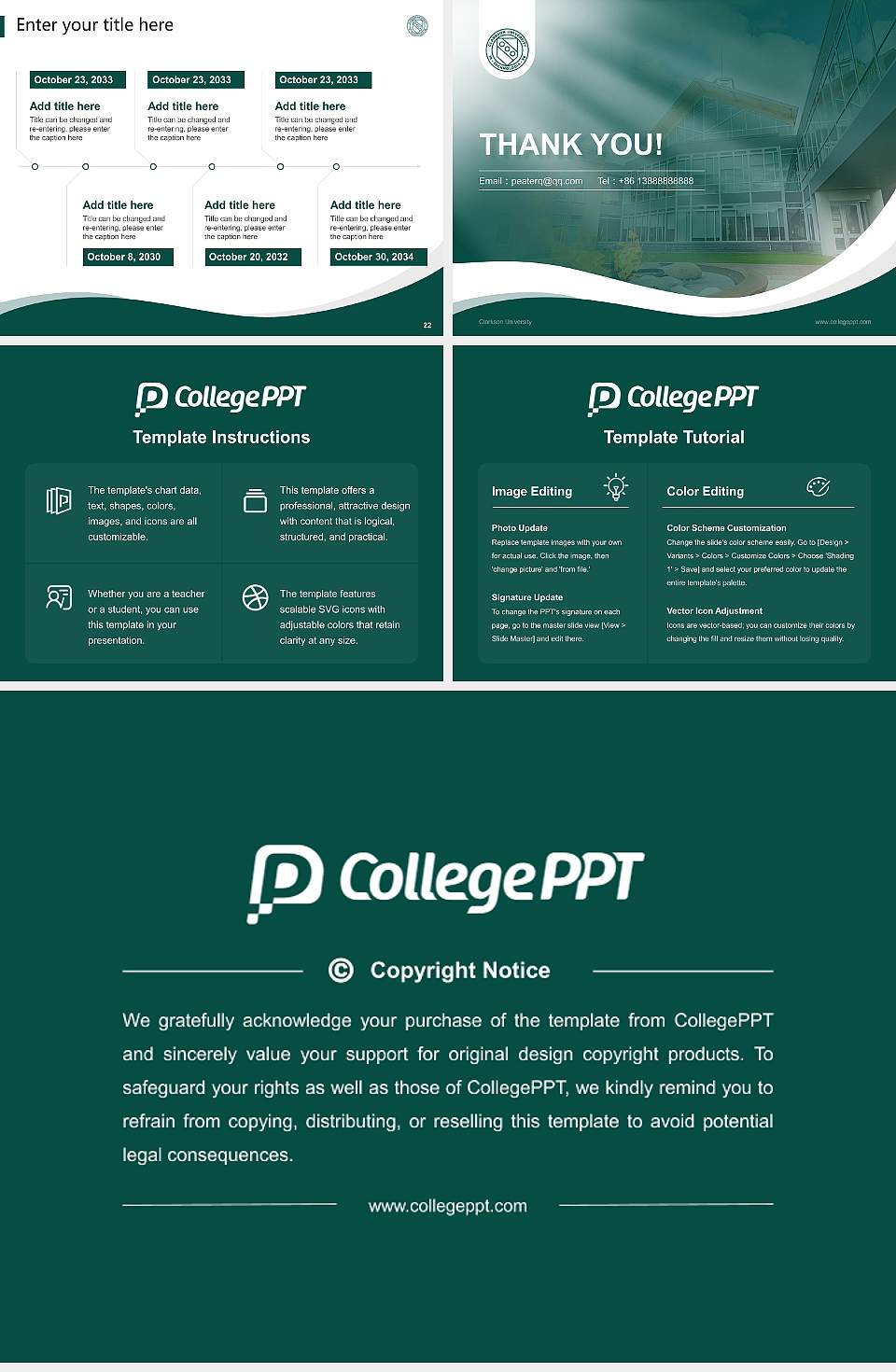 Clarkson University Lecture Sharing and Networking Event PPT Template4:3 ratio PPT effect preview image4