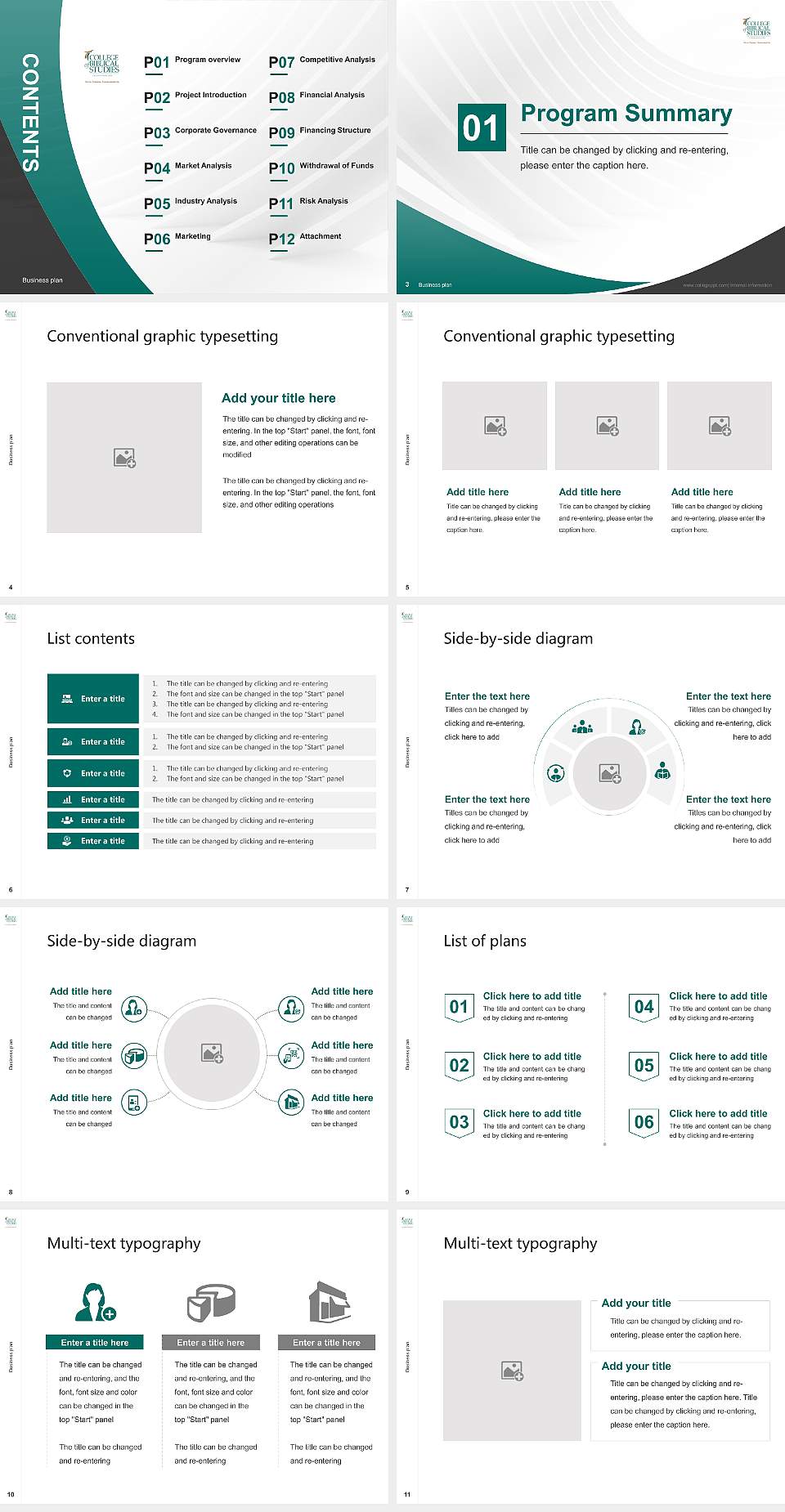 College of Biblical Studies-Houston Competition/Entrepreneurship Contest PPT Template4:3 ratio PPT effect preview image2