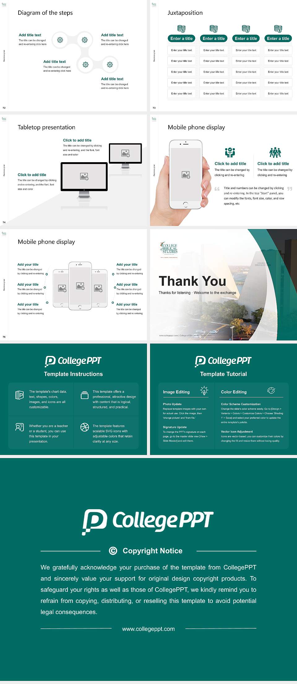 College of Biblical Studies-Houston Competition/Entrepreneurship Contest PPT Template4:3 ratio PPT effect preview image9