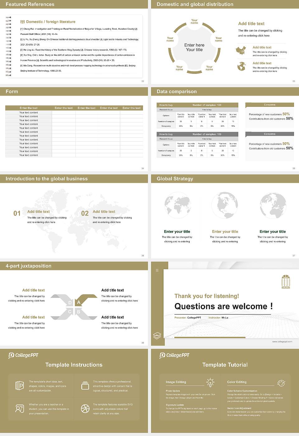 Charleston Southern University Thesis Proposal/Graduation Defense PPT Template16:9 ratio PPT effect preview image4