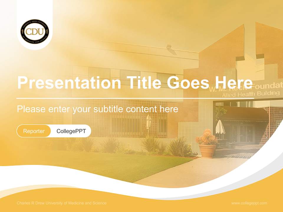 Charles R Drew University of Medicine and Science Lecture Sharing and Networking Event PPT Template4:3 ratio PPT effect preview image4