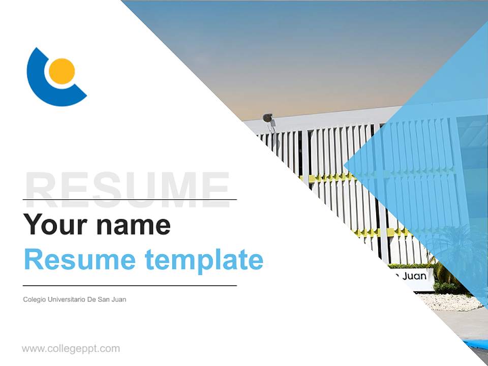 Colegio Universitario De San Juan Resume PPT Template4:3 ratio PPT effect preview image5