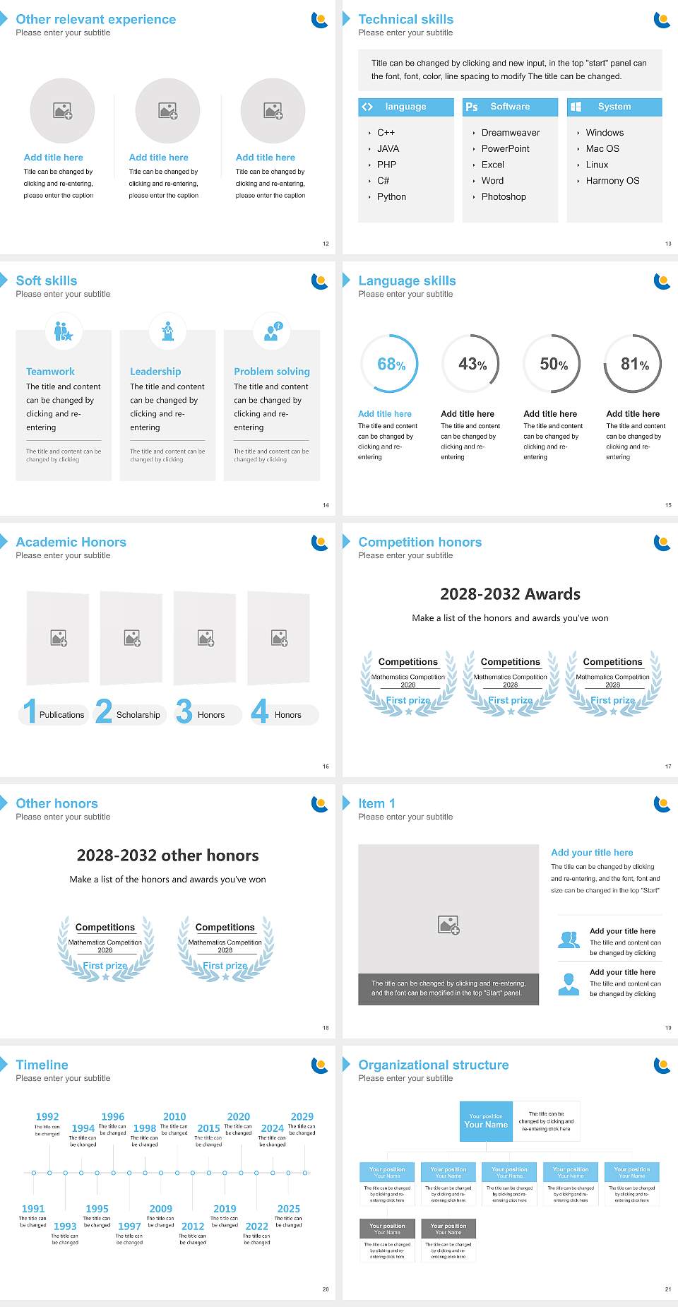 Colegio Universitario De San Juan Resume PPT Template4:3 ratio PPT effect preview image3