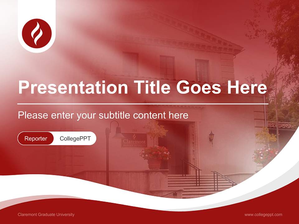 Claremont Graduate University Lecture Sharing and Networking Event PPT Template4:3 ratio PPT effect preview image1