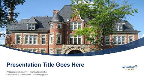 Clarion University of Pennsylvania Course/Courseware Creation PPT Template