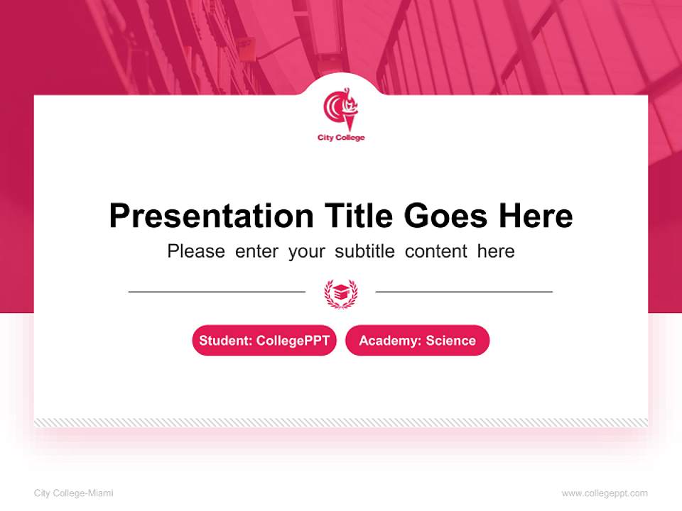 City College-Miami National Scholarship Defense PPT Template4:3 ratio PPT effect preview image4