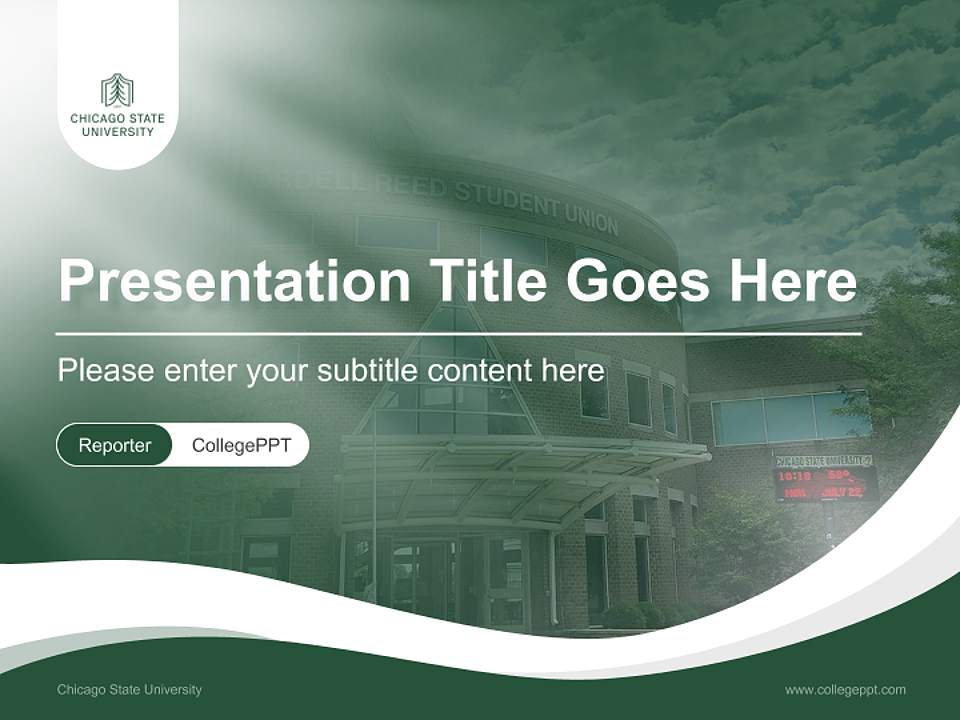 Chicago State University Lecture Sharing and Networking Event PPT Template4:3 ratio PPT effect preview image4