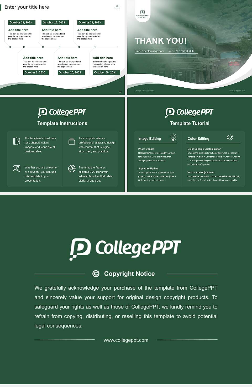 Chicago State University Lecture Sharing and Networking Event PPT Template4:3 ratio PPT effect preview image4