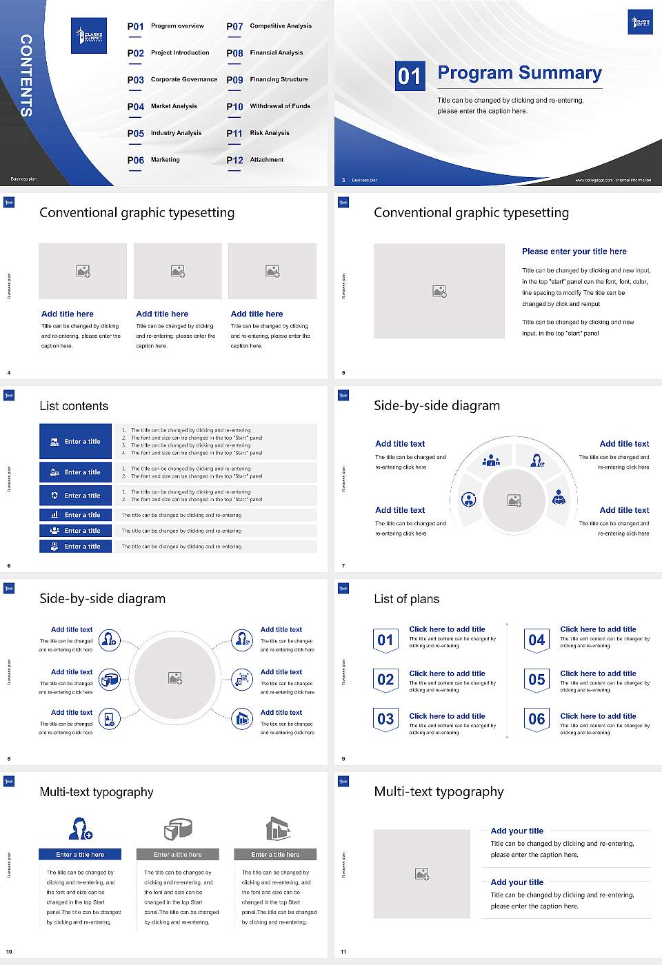 Clarks Summit University Competition/Entrepreneurship Contest PPT Template16:9 ratio PPT effect preview image2
