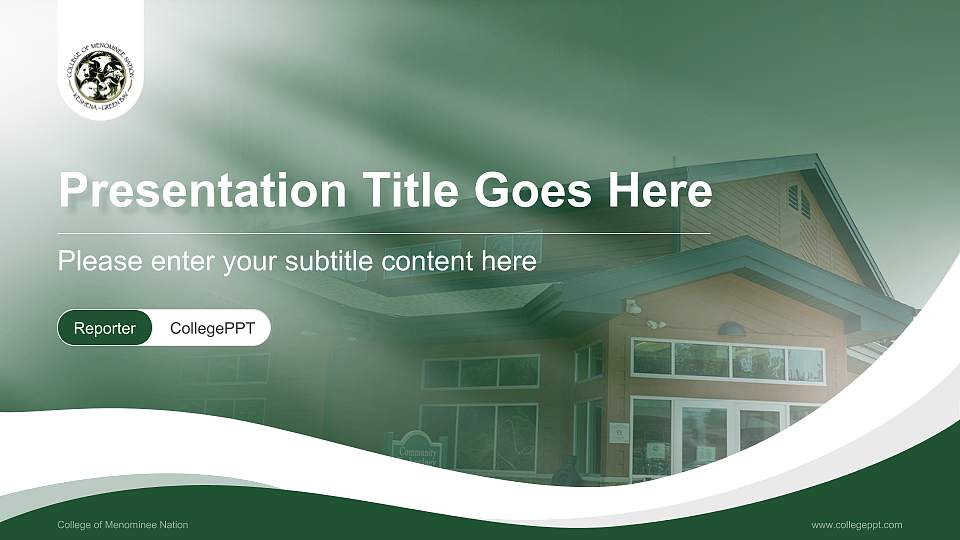 College of Menominee Nation Lecture Sharing and Networking Event PPT Template16:9 ratio PPT effect preview image