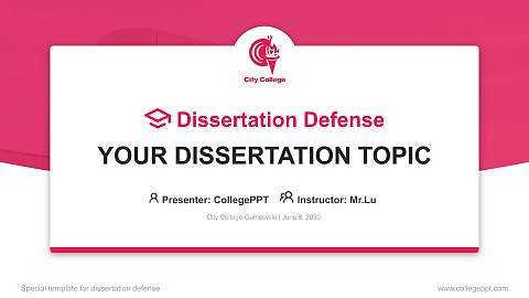 City College-Gainesville Graduation Thesis Defense PPT Template