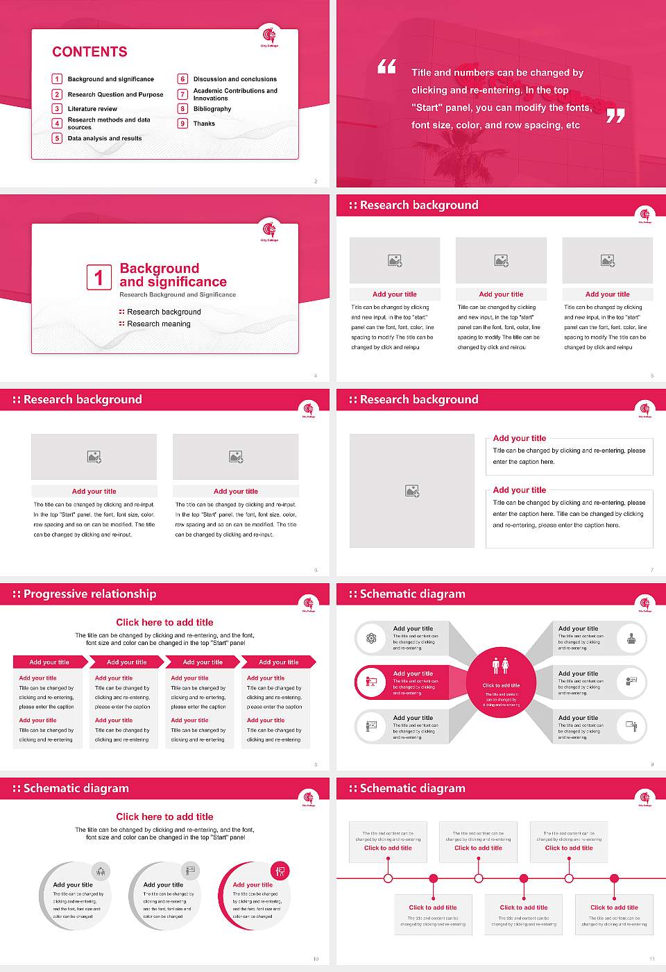 City College-Gainesville Graduation Thesis Defense PPT Template16:9 ratio PPT effect preview image2