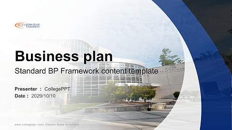 Clayton State University Competition/Entrepreneurship Contest PPT Template