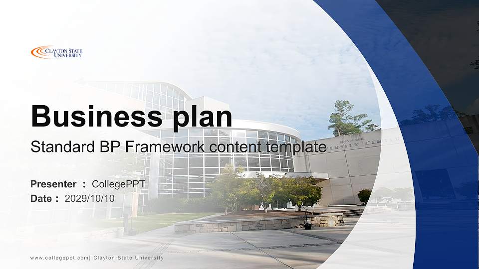 Clayton State University Competition/Entrepreneurship Contest PPT Template16:9 ratio PPT effect preview image