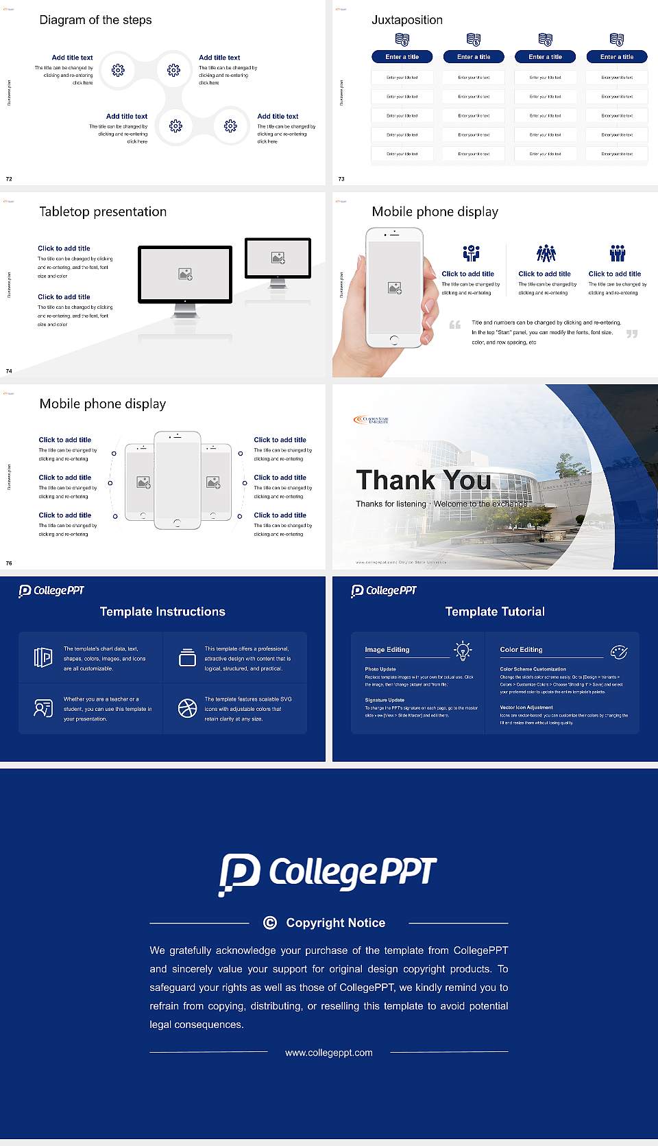 Clayton State University Competition/Entrepreneurship Contest PPT Template16:9 ratio PPT effect preview image9