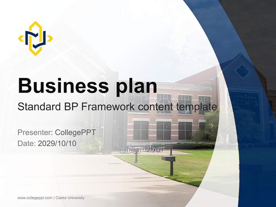 Clarke University Competition/Entrepreneurship Contest PPT Template4:3 ratio PPT effect preview image9