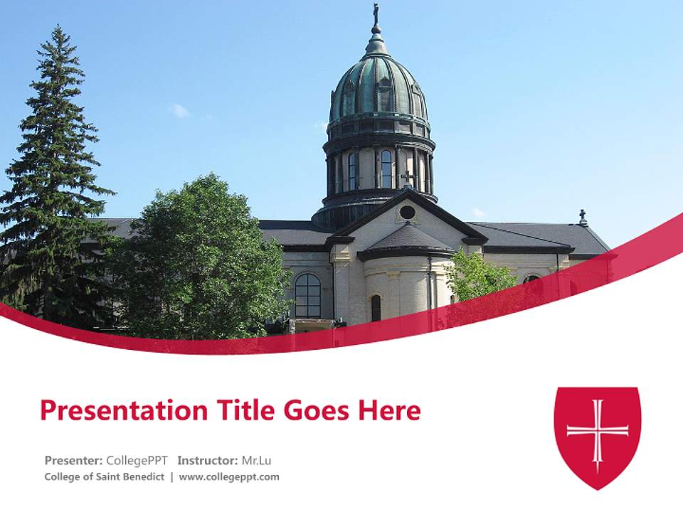 College of Saint Benedict Course/Courseware Creation PPT Template4:3 ratio PPT effect preview image5