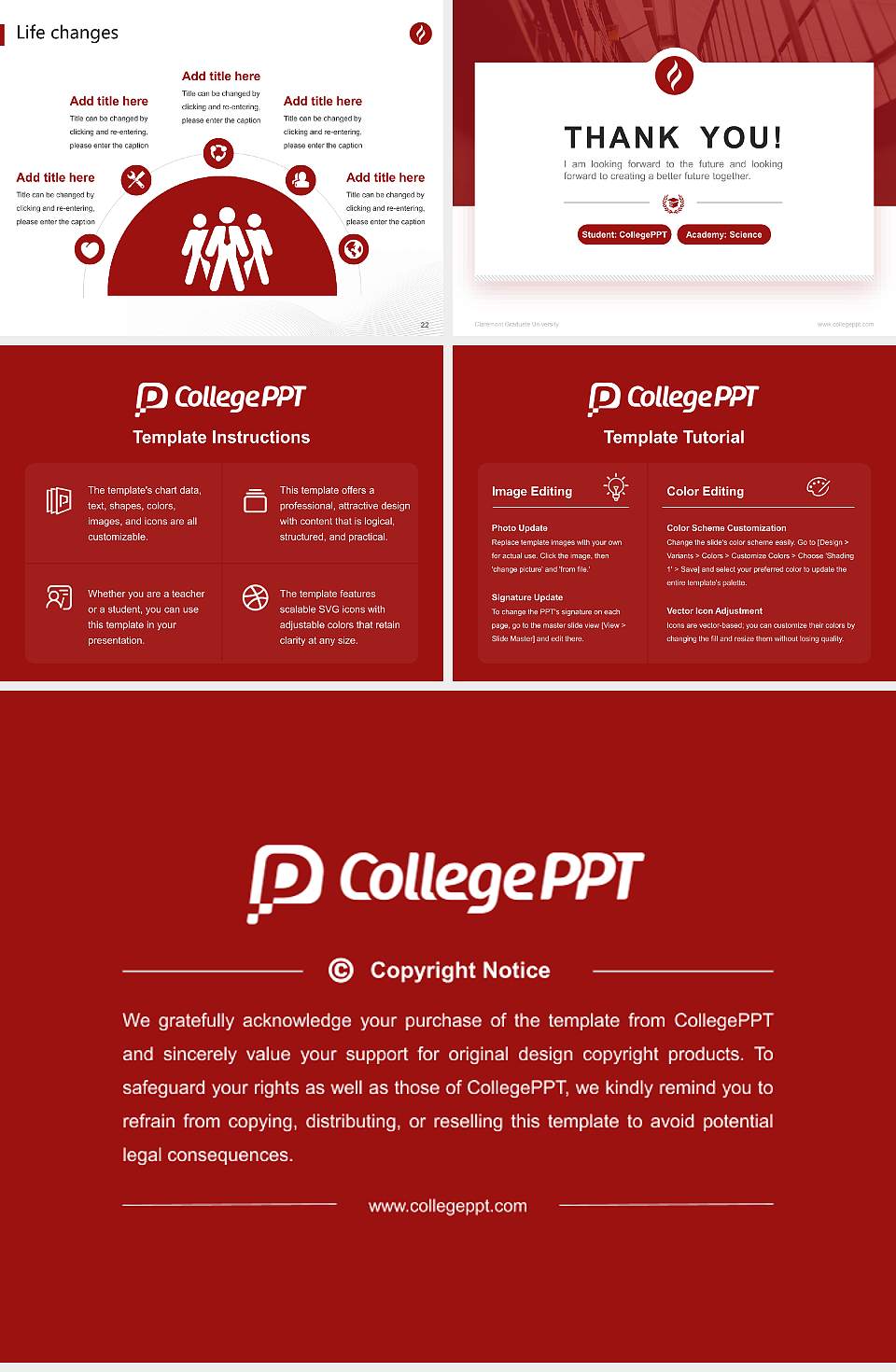Claremont Graduate University National Scholarship Defense PPT Template4:3 ratio PPT effect preview image4