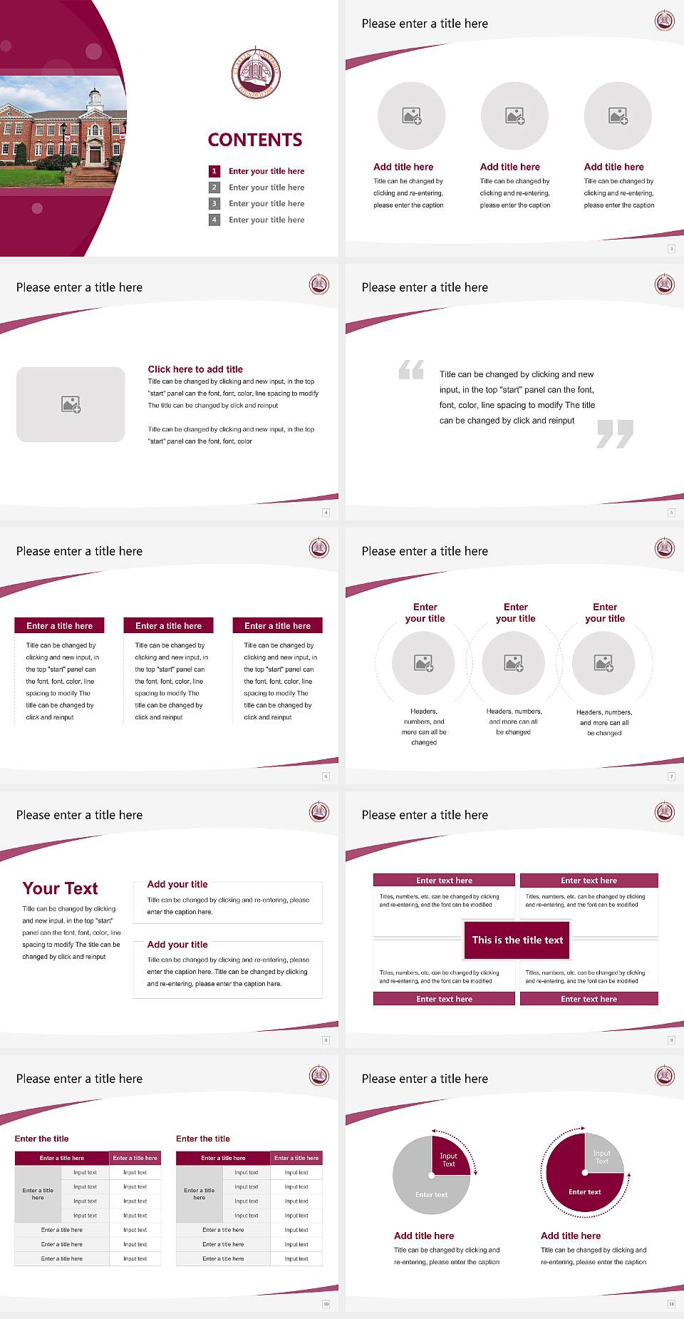 Claflin University Course/Courseware Creation PPT Template4:3 ratio PPT effect preview image2