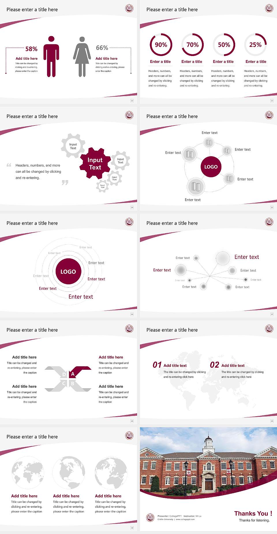 Claflin University Course/Courseware Creation PPT Template4:3 ratio PPT effect preview image4